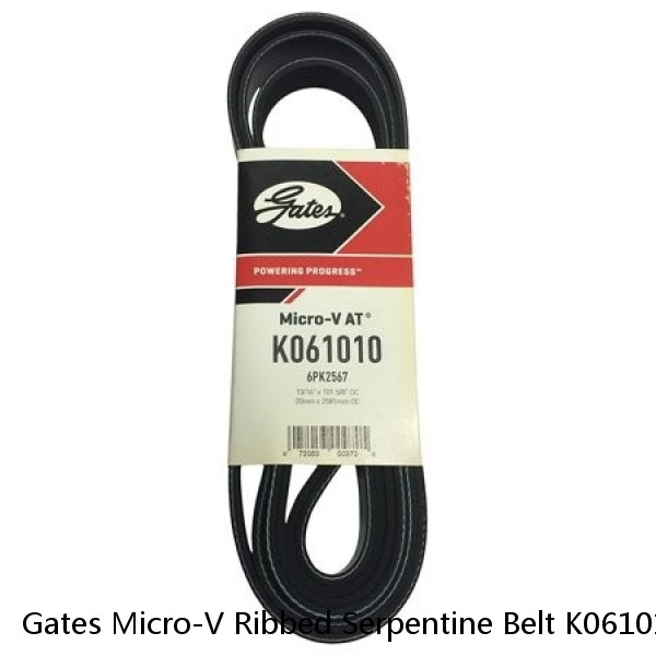 Gates Micro-V Ribbed Serpentine Belt K061010 6PK2567 Missing Sleeve Made in USA #1 small image
